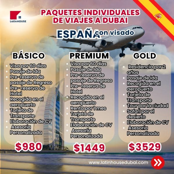 Paquetes individuales de viajes a Dubai (España)