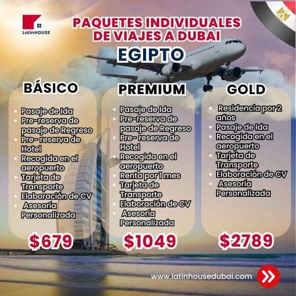 Paquetes individuales de viajes a Dubai (Egipto)