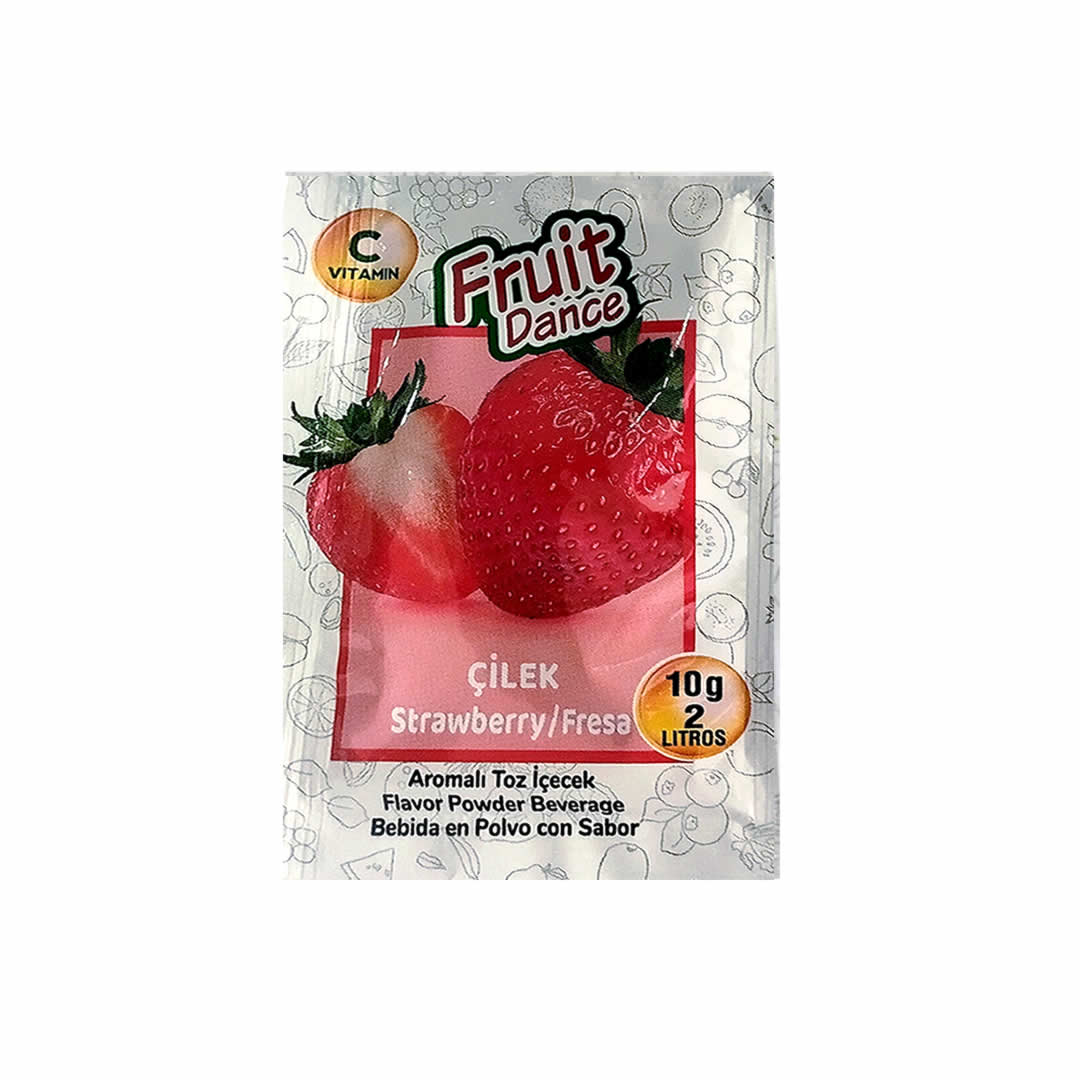 Refresco en Polvo Sabor FRESA rinde 2Lt