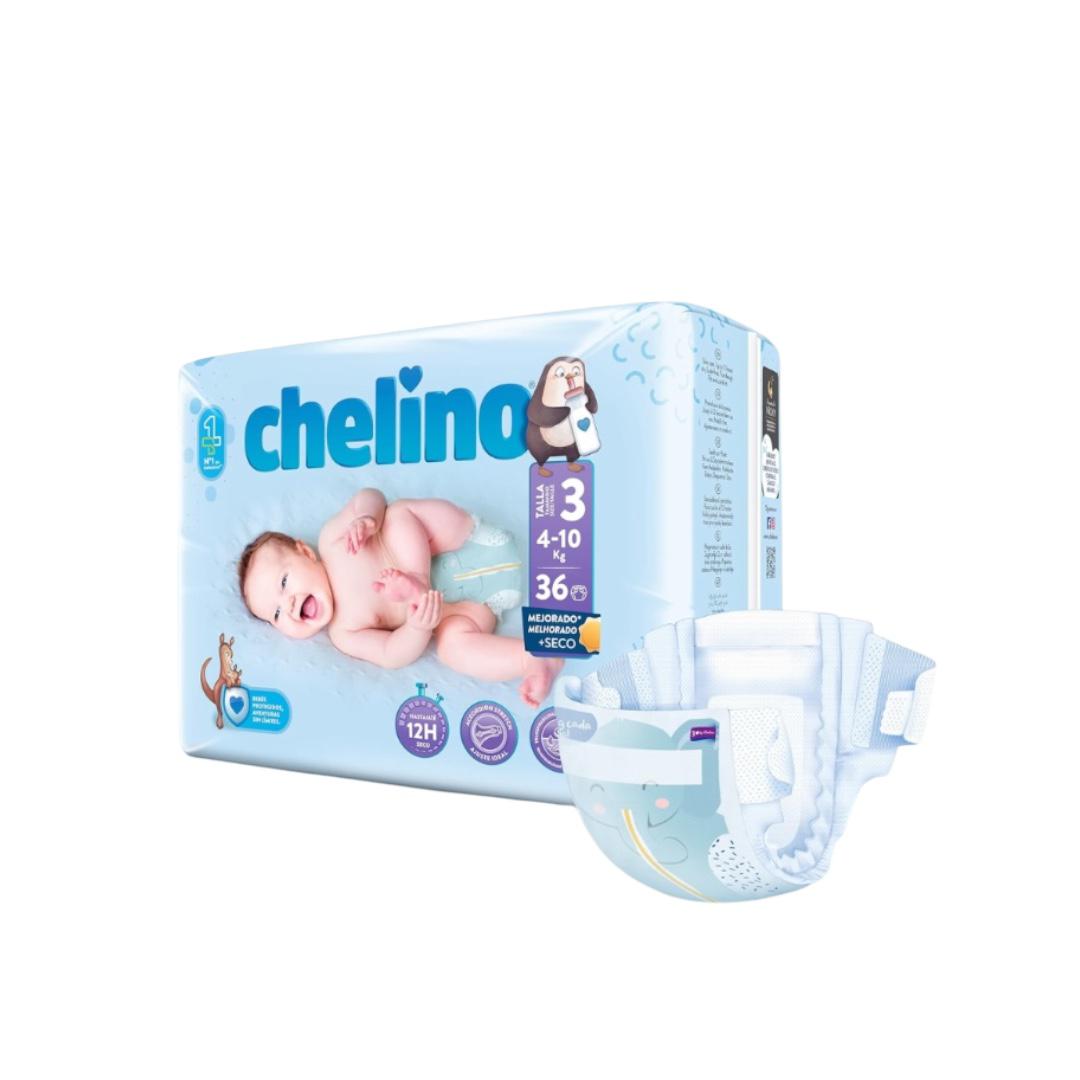 Pañal infantil Chelino Talla 3 (4-10kg) 36uds